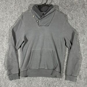Converse All Star Jacket Sweater Men Small Turtle Neck Gray Snap Button